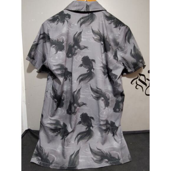 Black Moore Gold Fish Button Shirt Mens Medium - Picture 4 of 9